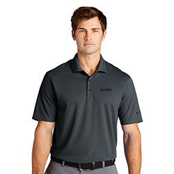 NIKE DARK GREY DRI-FIT MICRO PIQUE POLO