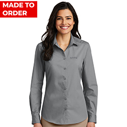 LADIES LIGHT GREY DRESS SHIRT