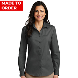 LADIES DARK GREY DRESS SHIRT